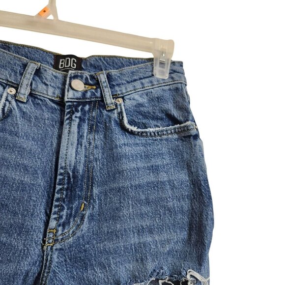 BDG Womens 26 High-Waisted Comfort Stretch Flare Jeans Blue Stretch Ankle Length - Picture 6 of 16